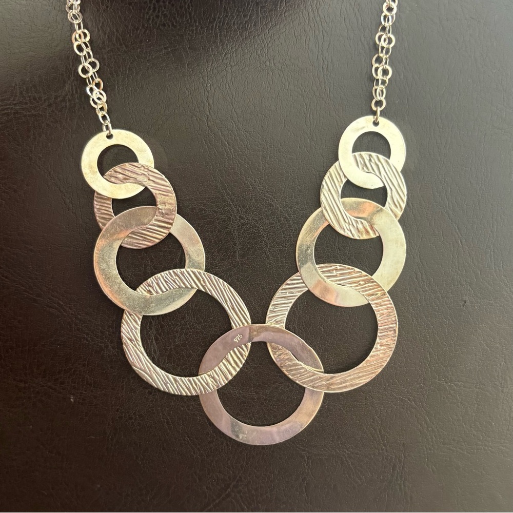 Sterling Silver Hammered Artisan Necklace